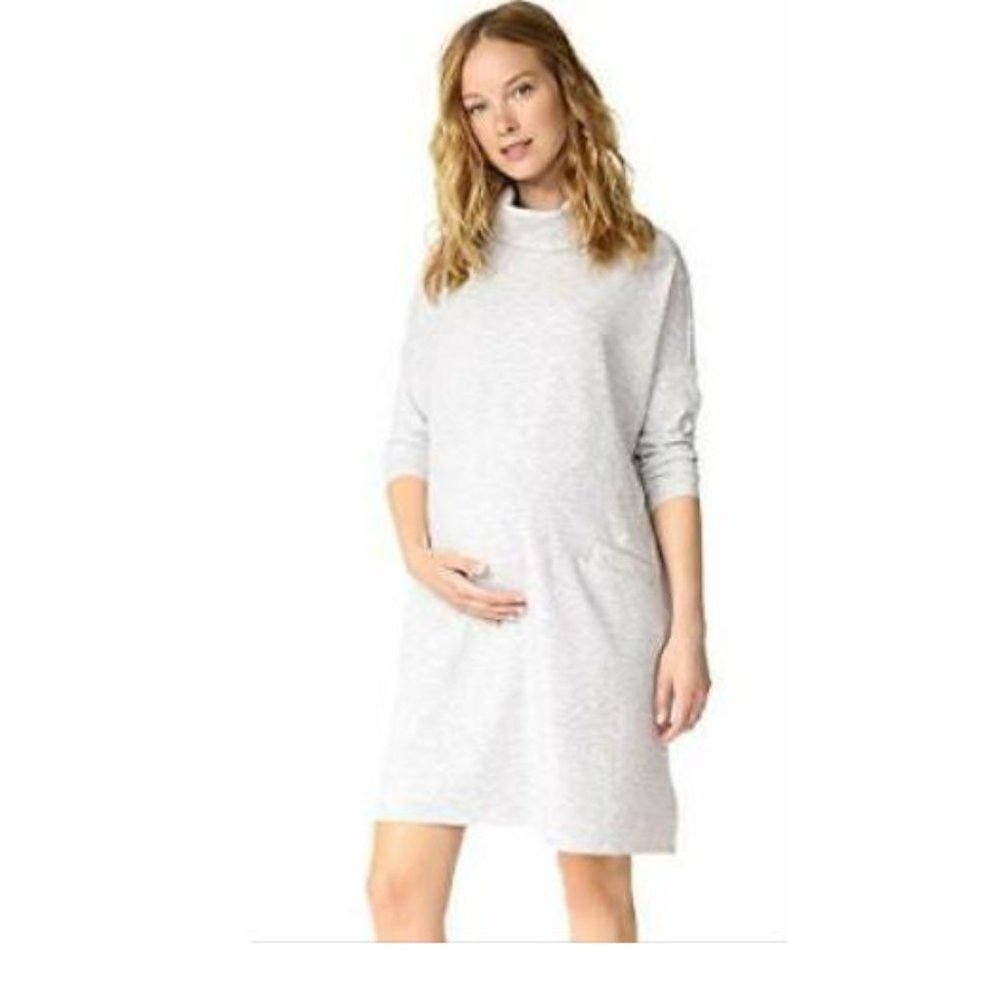 Hatch the Jones Knit Maternity Dress Gray